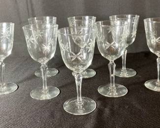 Candlelight By Libbey Glass Company Etched Water Goblets
