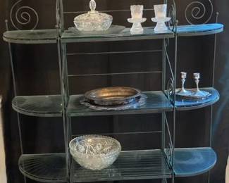 Metal And Glass Bakers Rack