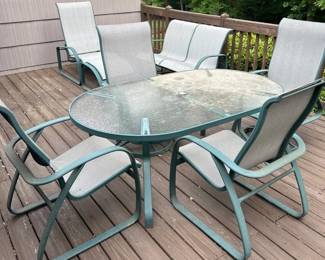 Tropitone Table And 4 Chairs, Reclining Chair With Ottoman And Loveseat