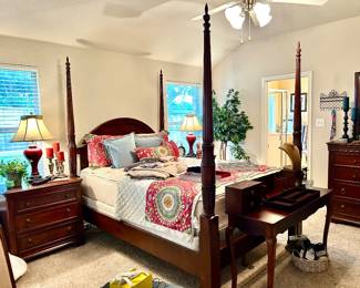Beautiful Bombay furniture and bed can convert to a canopy