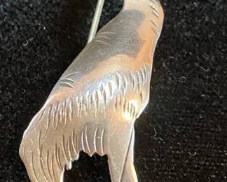 Silver Bird Brooch