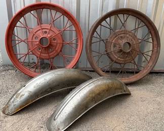 2 Welded Spoke Wire Wheels With Fenders