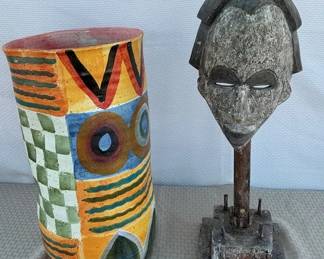 Decorative Pot And Mask