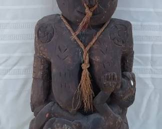 Wooden African Mom  Baby