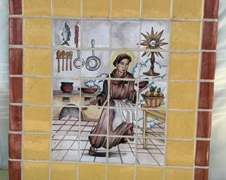 Hand Painted Monk Mural