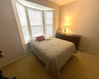 Full size bed - with box spring and frame.