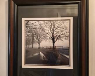 one of a pair of nice black and white framed photos