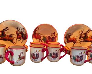 Christmas cup and plate set
