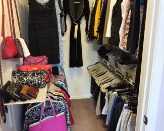 ladies clothing, purses