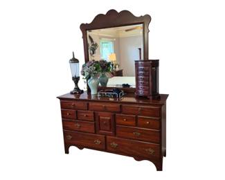 Master bedroom dresser and mirror
