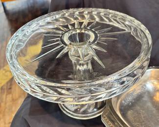 GC90 Clear decorative glass cake stand
