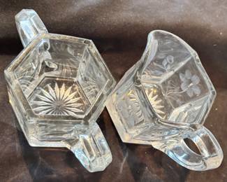 GC87 Glass Cream and Sugar dispensors