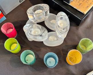 OO30 glass candle holders