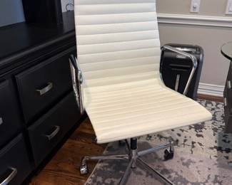 White Rolling Desk Chair