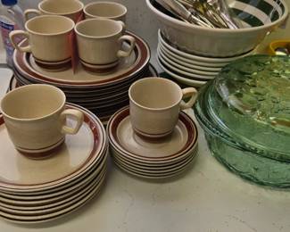 Vintage Yakama stoneware dishes
