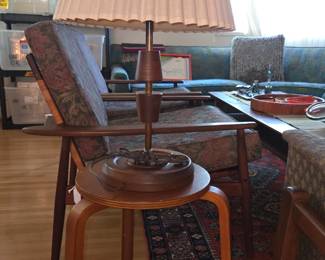 MCM wood table lamp