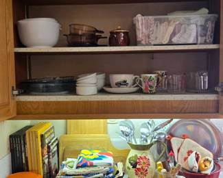 Kitchen full of functional vintage items 