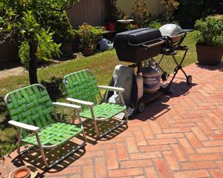Barbecues and vintage lounge chairs