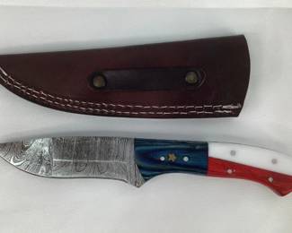 Damascus Hunting Knife 9"