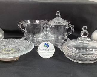 Candlewick Etched Butter Dish, Salt & Pepper Shakers, Cream and Sugar and More