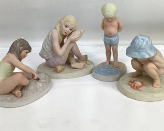 Assortment of Beach Themed Ceramica Excelsis Figurines