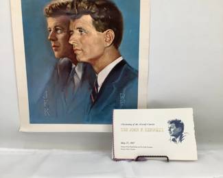 1968 Print "Brothers United" By Alton Tobey and Christening Ceremony Program