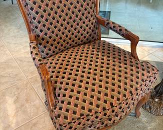 Pristine Condition Fabric and Wood Chair $225 Call Donna at 850-516-2425 to Buy!