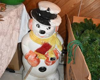 Vintage Snowman globe