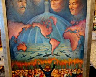 1942 original  WPA painting, museum quality