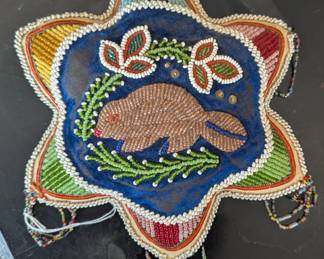 Iroquois beaded pincushion c. 1900
