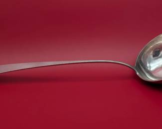 Large Soup Ladle 14.75” 213g. Swedish 830 silver. Engraved 