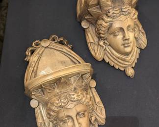 Carved wood Wall sconces