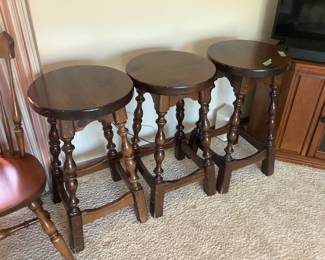 Three counter height bar stools