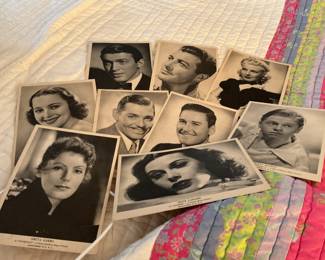 Many vintage movie star photos produced by Aquaroned…..lists movie and production company