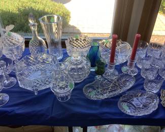 More vintage cut glass items
