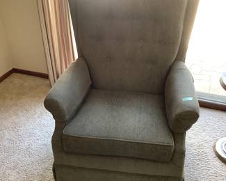 Second matching grey chair.  Same measurements.  Also rocker and swivel