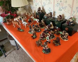Boyd’s bears and ceramic dog collection