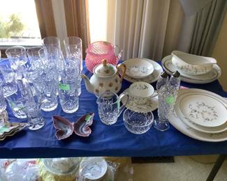 Full set of Noritake china with serving pieces 
