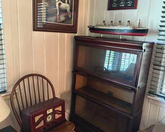 Barrister Bookcase (2of 2), RMS Titanic Ship Model, Picture, Radio