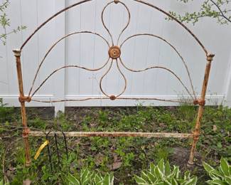 Antique Iron headboard, great for using as a trellis