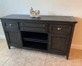 Dark wood console