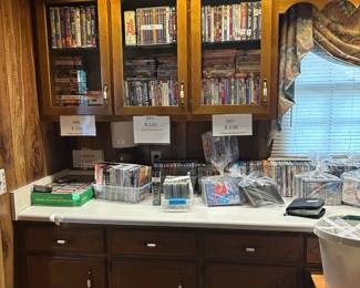 MANY DVD's, CD's and VSH tapes.