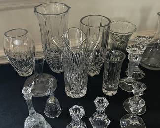 Beautiful Crystal and cut glass vases