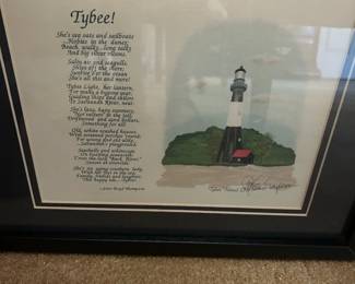 Tybee! poem. Orignal Signed