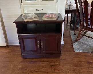 Small tv cart on wheels