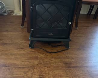 Small electric heater.