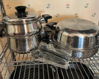 Royal Ware set. Vintage. Possibly never used. And unseasoned cast iron. Never used.