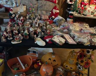 And more Santas and an occasional pumpkin.