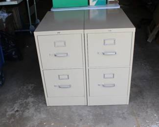 Two small file cabinets