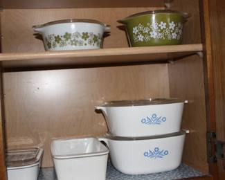 Some vintage patterns of Corning Ware